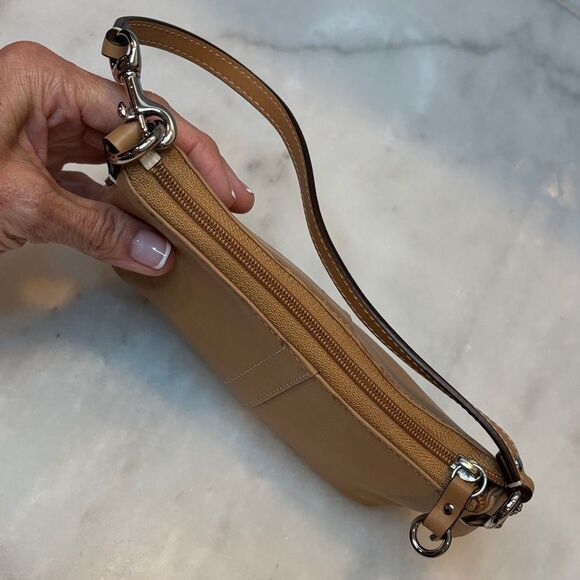 Coach Bag Purse Handbag Mini Leather Pocketbook Smooth Tan Glove Bag - Picture 10 of 14